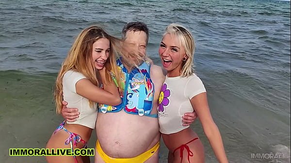 Beach Bunny Blondes KHLOE KAPRI & CHLOE TEMPLE THREESOME in Front of Cuckold Sugardaddy – IMMORAL LIVE 4K