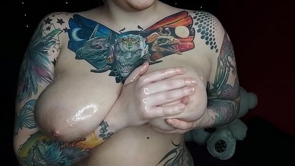 Pretty funny busty girl oiled her tits and ass special for you! Make her cum rihgt now!